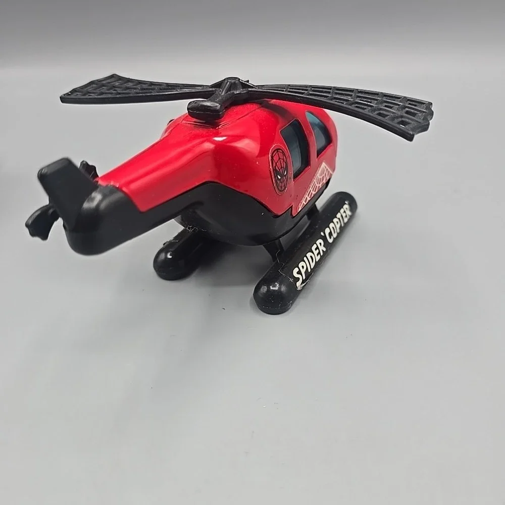 1980 Vtg The Amazing Spider-Man Red Spider Copter Buddy L Corp Van Car 3 Lot Set